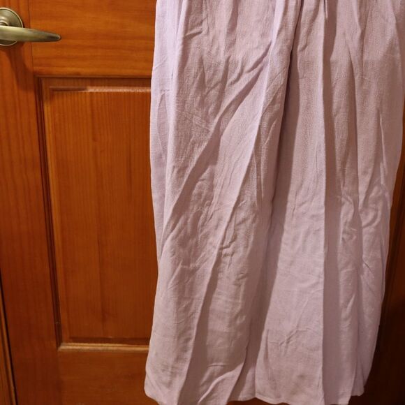 Mello Day Lavender Button Front Long Sleeve Belted Maxi Dress NWT Large - Picture 4 of 16